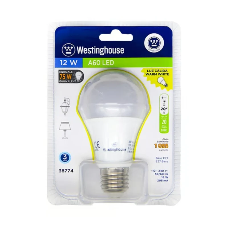 Westinghouse Bombillo Led A60 12W