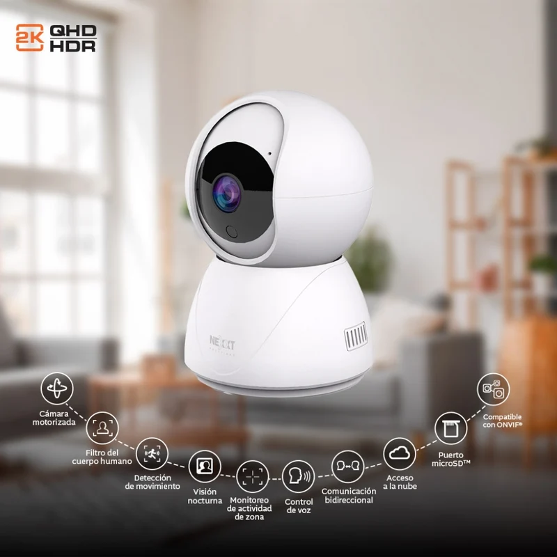 Nexxt Solutions Cámara Inteligente Motorizada Wi-Fi para Interior, NHC-IP11