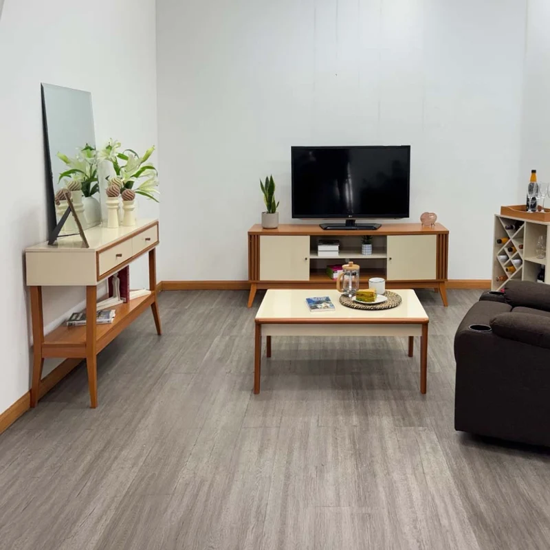 Tokoa Mesa de Entrada MDF con 2 Gavetas 105cm Off White (87613)