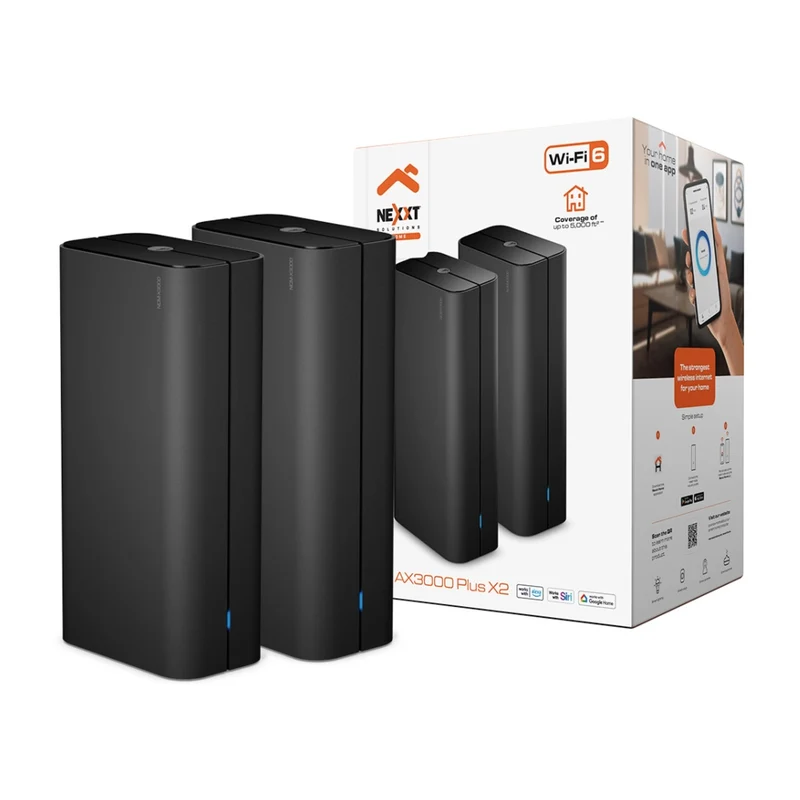 Nexxt Solutions Set Router Mesh Bolt AX3000 Plus NCM-X3000 2PK, 2 Unidades