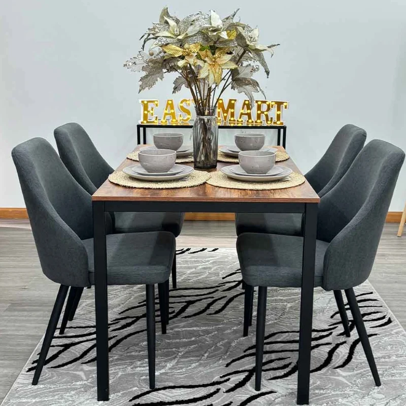 Tokoa Silla para Comedor Metal/Tela Lino (CS-683)