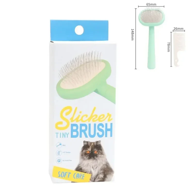Haustier Slicker Bürste – Haar- & Schuppenentferner für Katzen & Hunde mit langem Fell