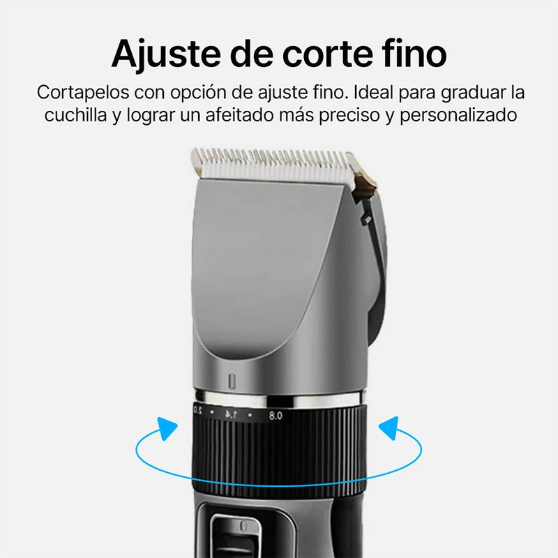 Cortapelos para hombres / Rueda de precisión de 5 niveles / Recargable / 4 peines guía y peine incluido / Para cabello, barba, vello corporal