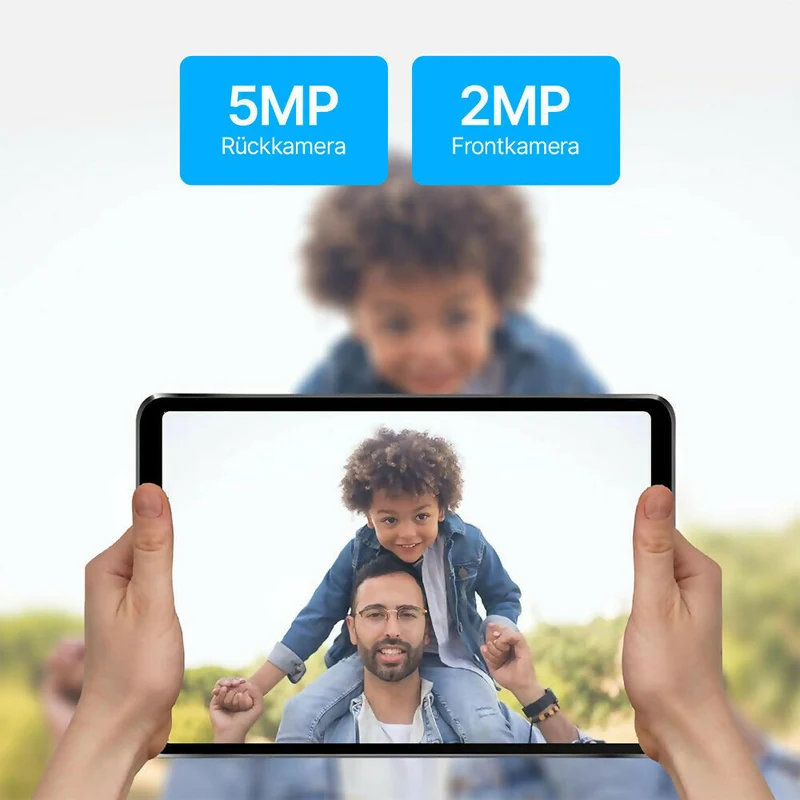 Performance Tablet mit leistungsstarkem Prozessor | Leistungsstarker Octa-Core 2.0GHz, 6GB RAM, 128GB Speicher (bis zu 1TB TF erweiterbar) | Dualband-WiFi 2.4G/5G, Bluetooth 5.0 | Android 13 mit Dual-Kameras in Grau