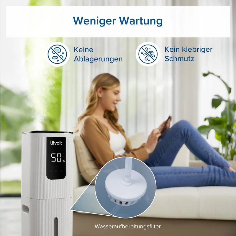 Levoit OasisMist 1000S Smarter Kaltnebel Luftbefeuchter für Große Räume