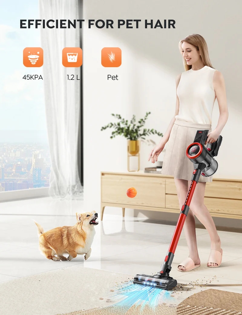 Buture JR700 Red Vacuum Cleaner 500W 45KPA for Wholesale