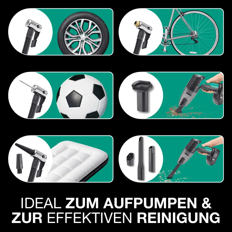 Akku-Handstaubsauger & Luftkompressor AirPower