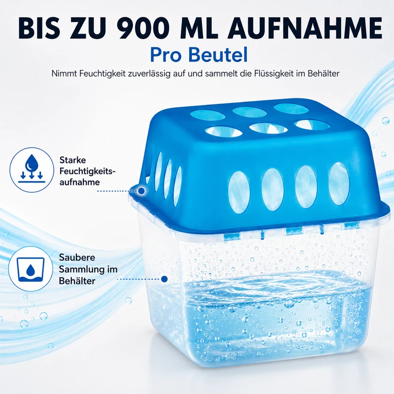 Luftentfeuchter-Set, 2 Behälter inkl. 4 Beutel