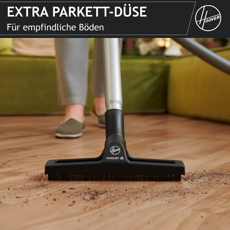 Hoover HP1 Bodenstaubsauger ohne Beutel - mit Tierhaar-Düse [HP120PET]