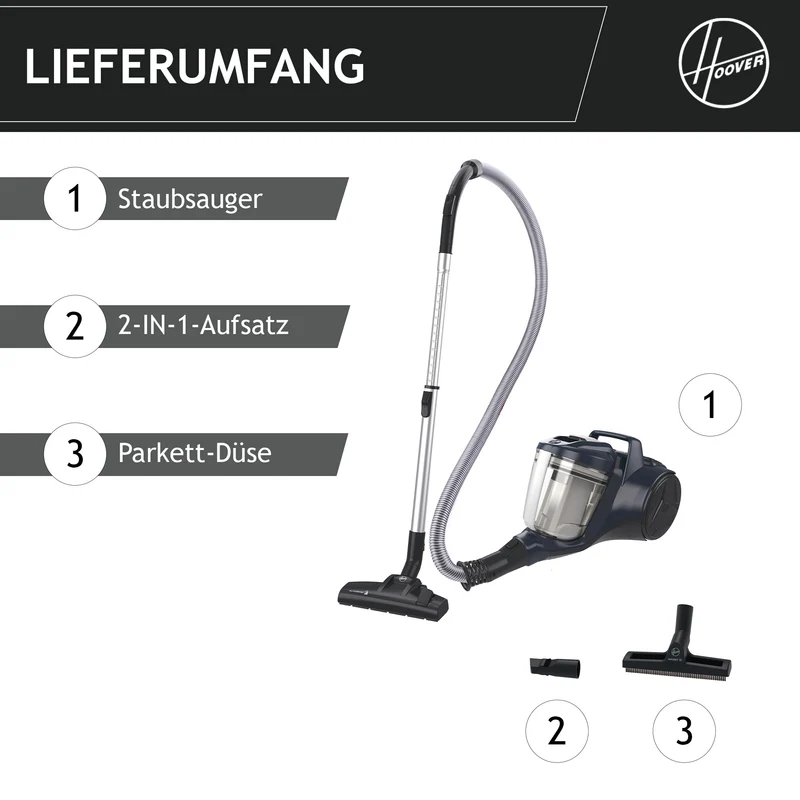 Hoover HP1 Bodenstaubsauger ohne Beutel [HP110HM]