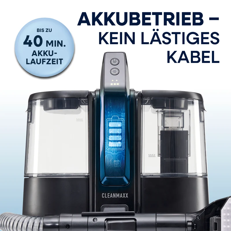 Akku-Polster- & Teppichreiniger Pro inkl. Reinigungskonzentrat