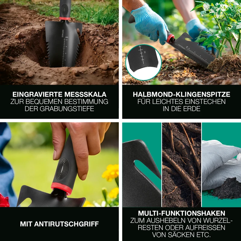 Gartenwerkzeug-Set mit Wurzelsägefunktion - 3-tlg.
