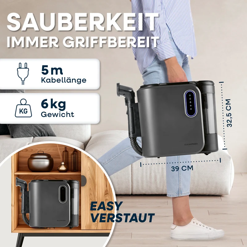 Polster- & Teppichreiniger Pro Steam inkl. 1 l Teppich- & Polsterreiniger-Konzentrat