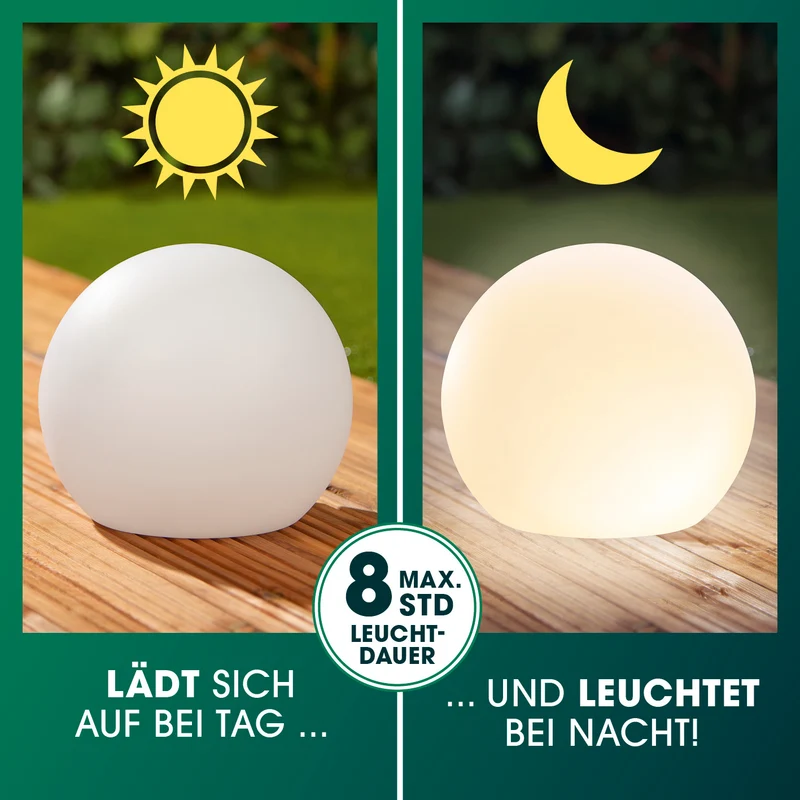 Solar-Dekokugel mit Farbwechsel
