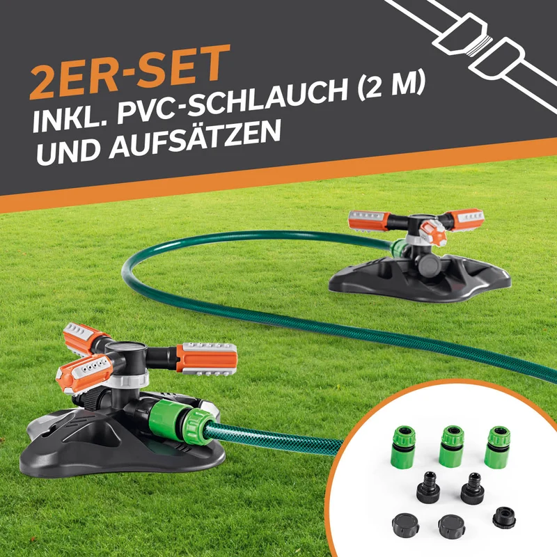 360°-Gartensprinkler - 2er-Set