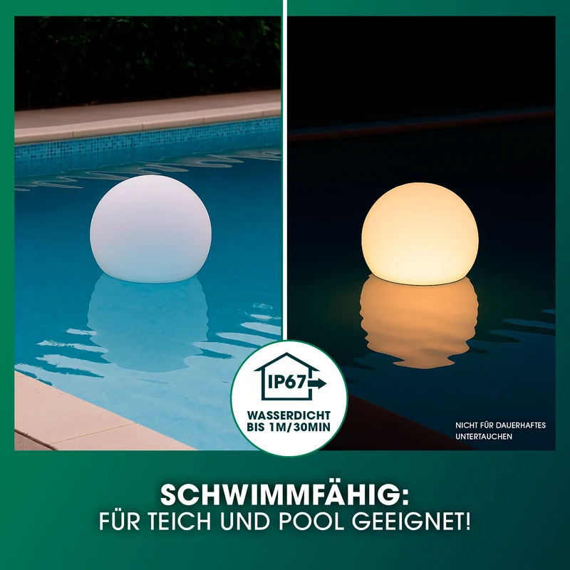 Solarleuchte Kugel - 20 cm - 2er-Set