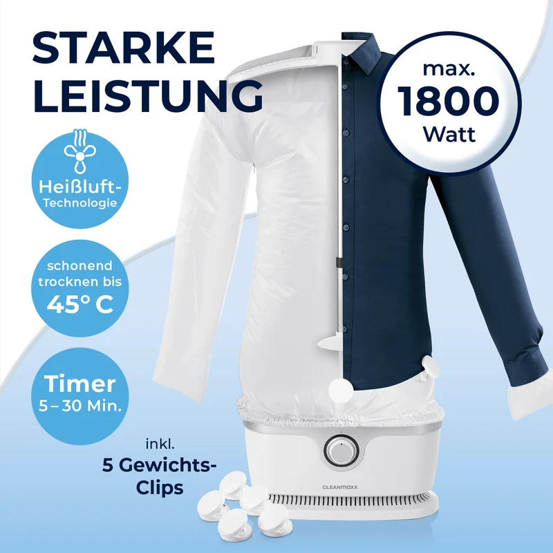 Hemdenbügler PRO mit Hosenaufsatz - Weiß/Silber