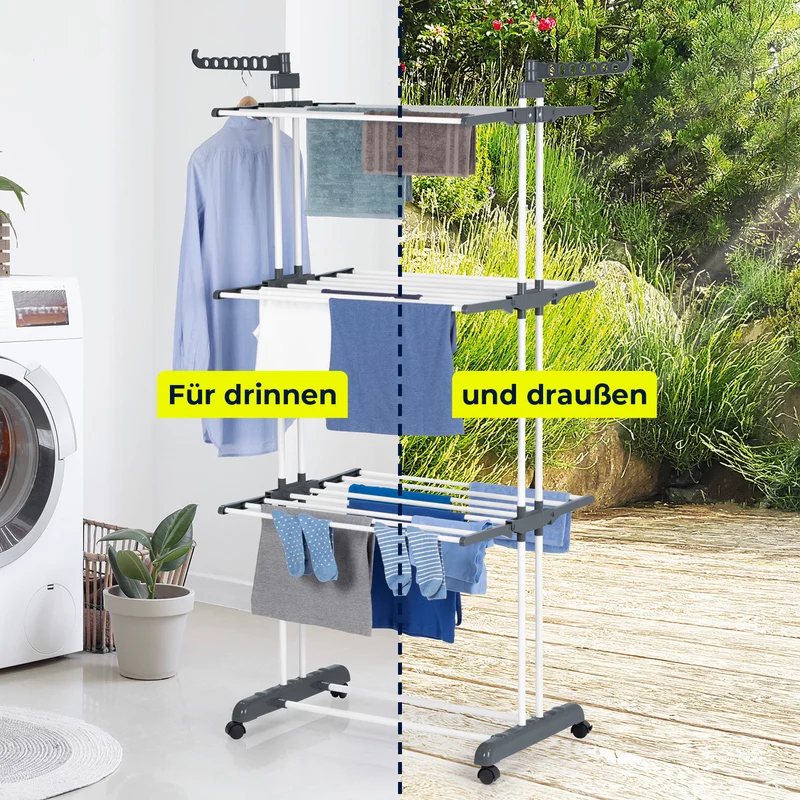Wäsche-Tower 1600 - Grau