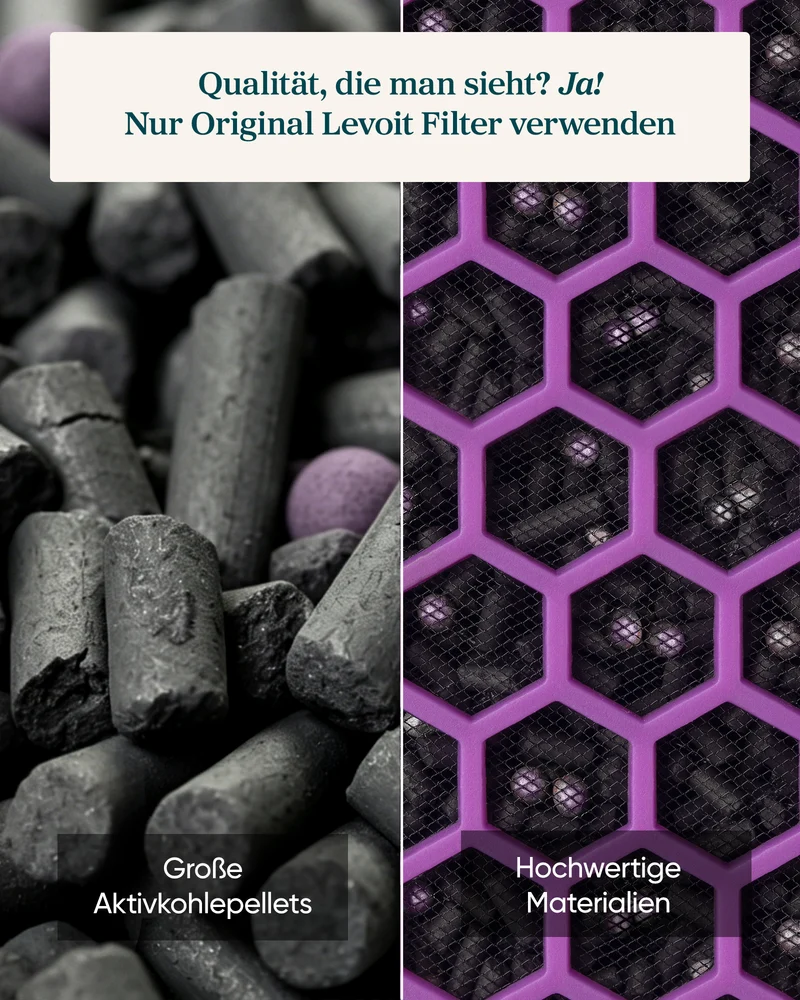 Levoit Eleva 300X Luftreiniger Filter für Rauch & Feinstaub