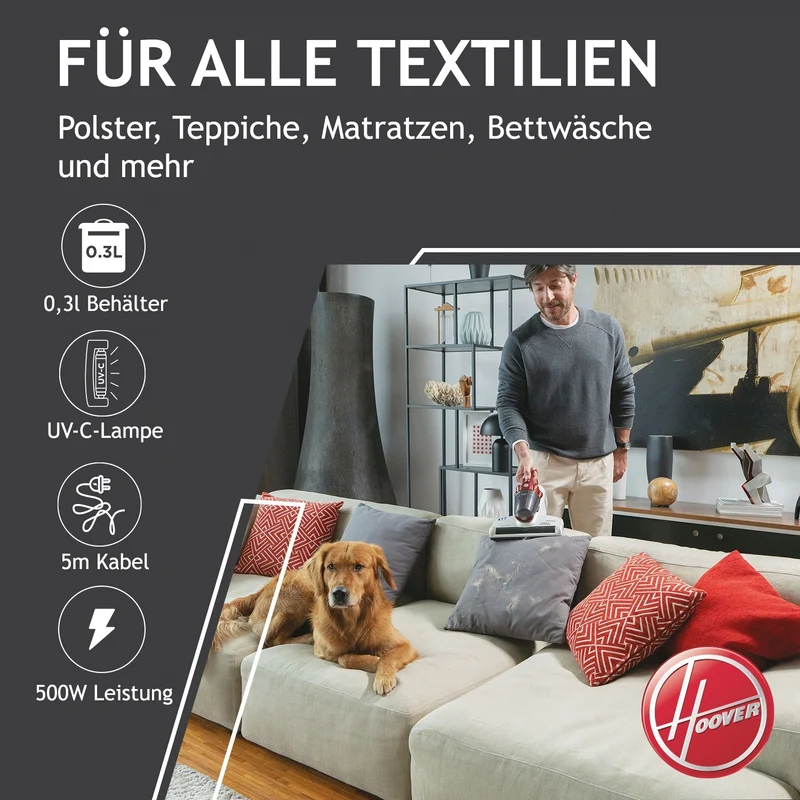 Hoover MBC500 Ultra Vortex Milbensauger (3in1)