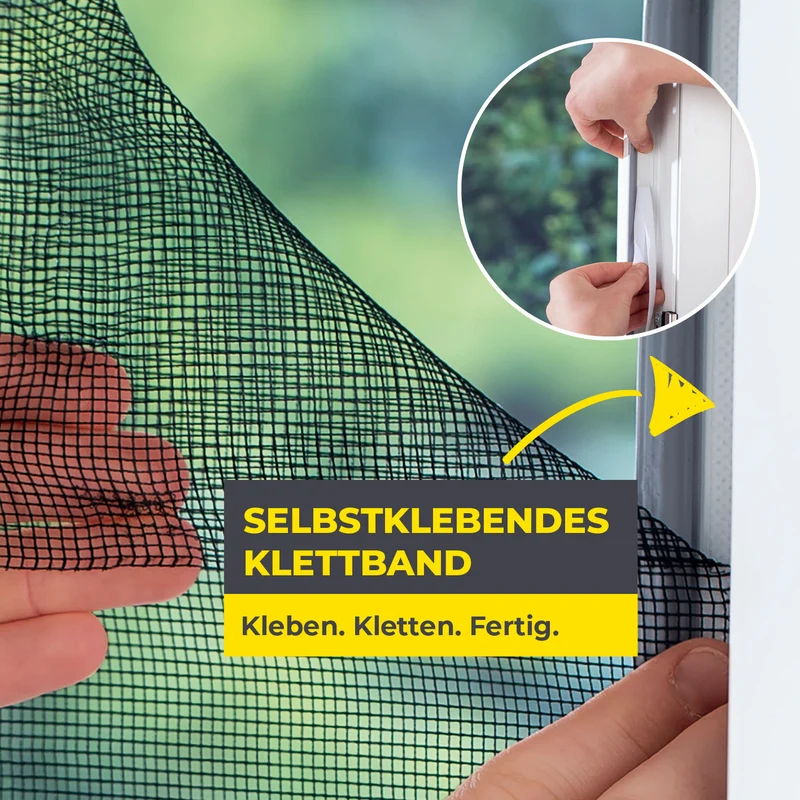 Insektenschutzgitter mit Klettbefestigung