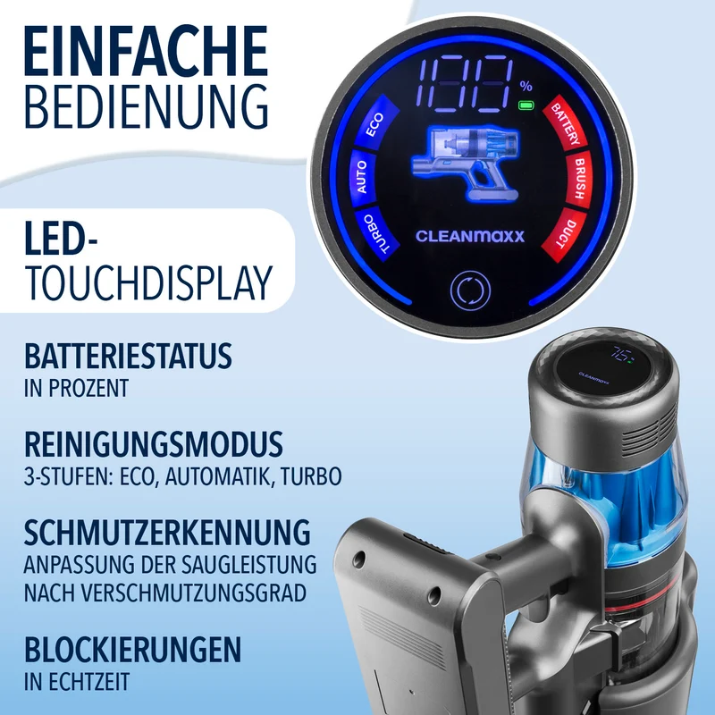 AeroTech 500 Staubsauger mit Absaugstation – Grau-Silber
