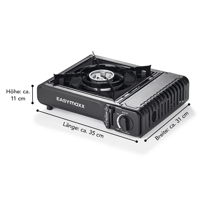 Gaskocher tragbar 2500W - Schwarz