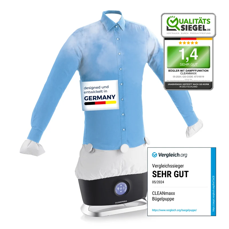 Hemdenbügler PRO STEAM - Schwarz