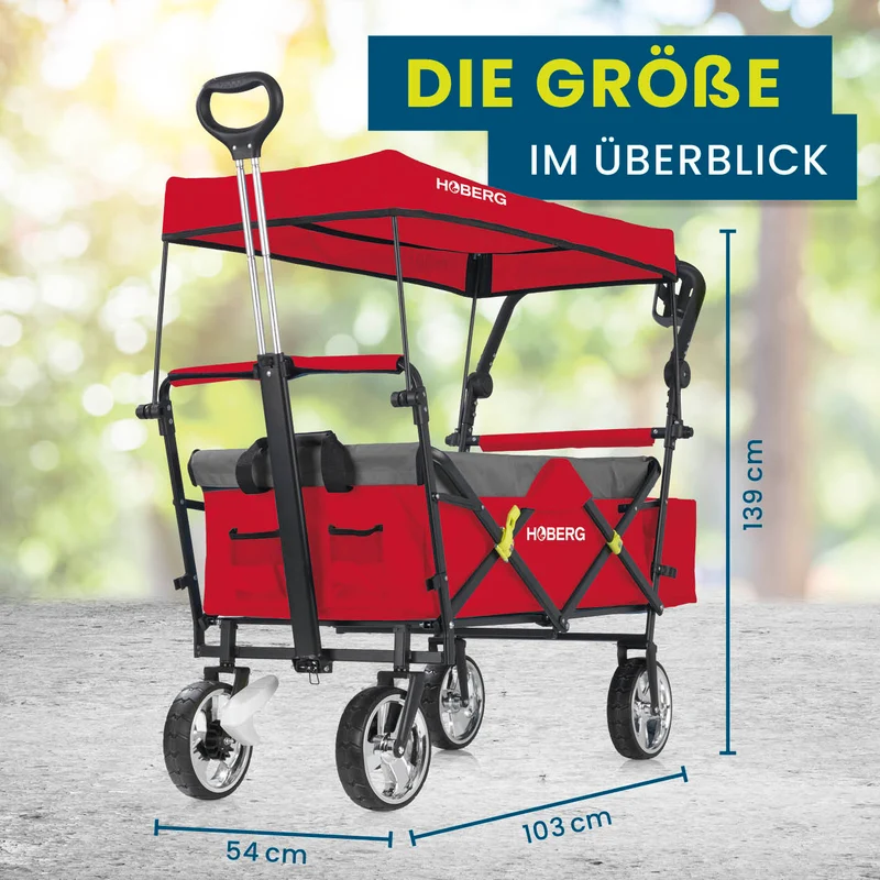 Faltbarer Bollerwagen - Rot