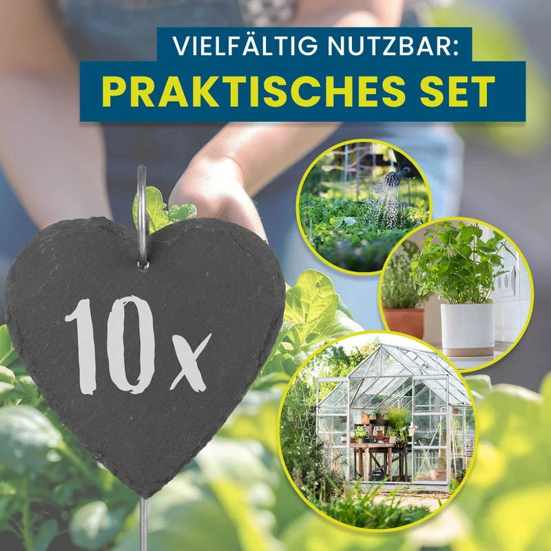 Pflanzschilder-Set inkl. Erdspieße - Herz