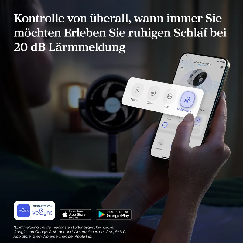 Levoit leiser Standventilator mit App-Steuerung