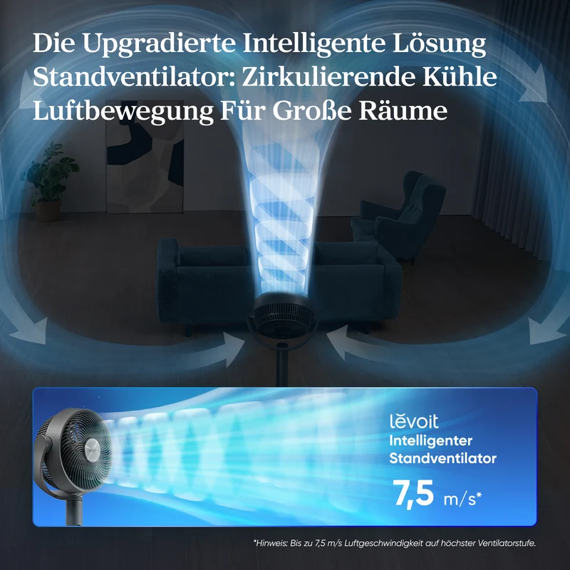 Levoit leiser Standventilator mit App-Steuerung
