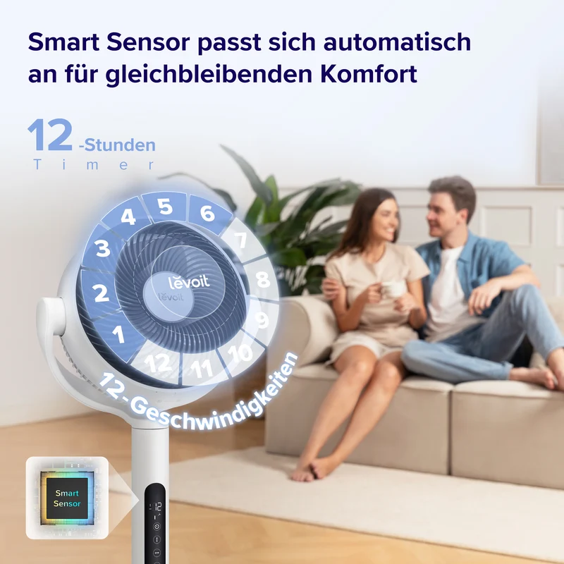Levoit leiser Standventilator LPF-R432-WEU