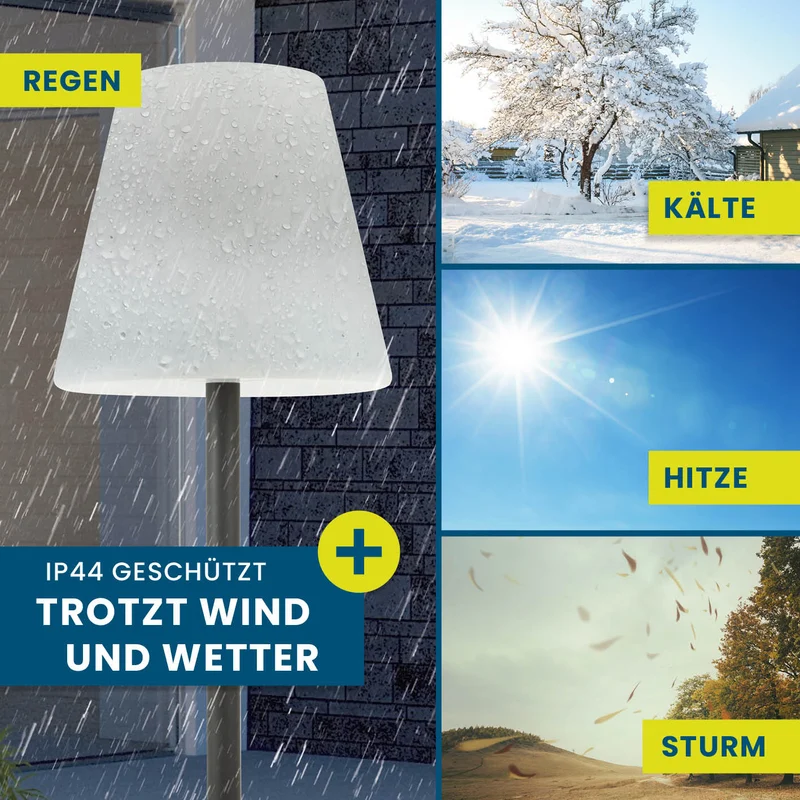 LED-Standleuchte dimmbar - 187 cm - schwarz/weiß
