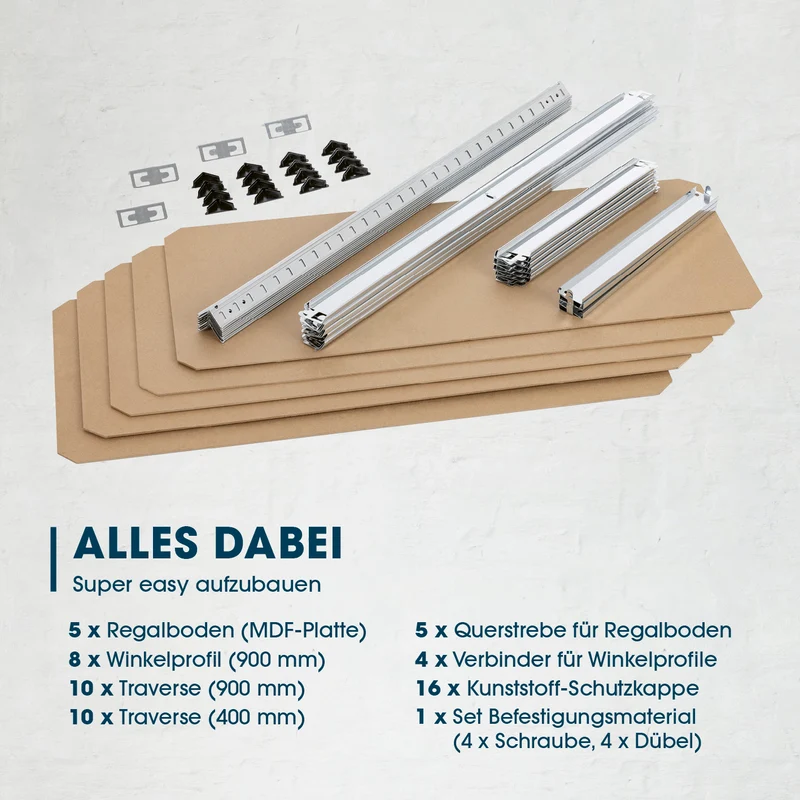 Schwerlastregal & Werkbank mit GS - Bis zu 175 kg Tragkraft je Regalboden - 180 x 90 x 40 cm