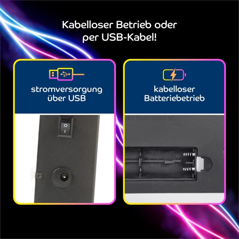 LED-Leuchtkasten A3 mit 173 Buchstaben, Zahlen und Zeichen und 150 bunten Mood Pics inkl. Schreib-Set (3 Stifte & 20 blanko Karten)
