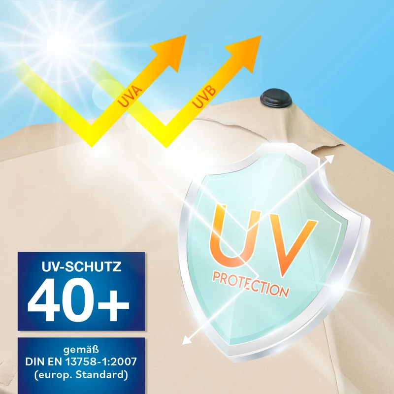 EASYmaxx Sonnenschirm - rechteckig, beige