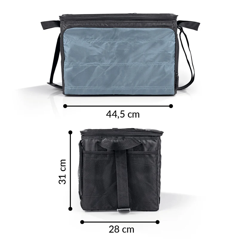Kühltasche faltbar - 30 l - schwarz/dunkelgrau