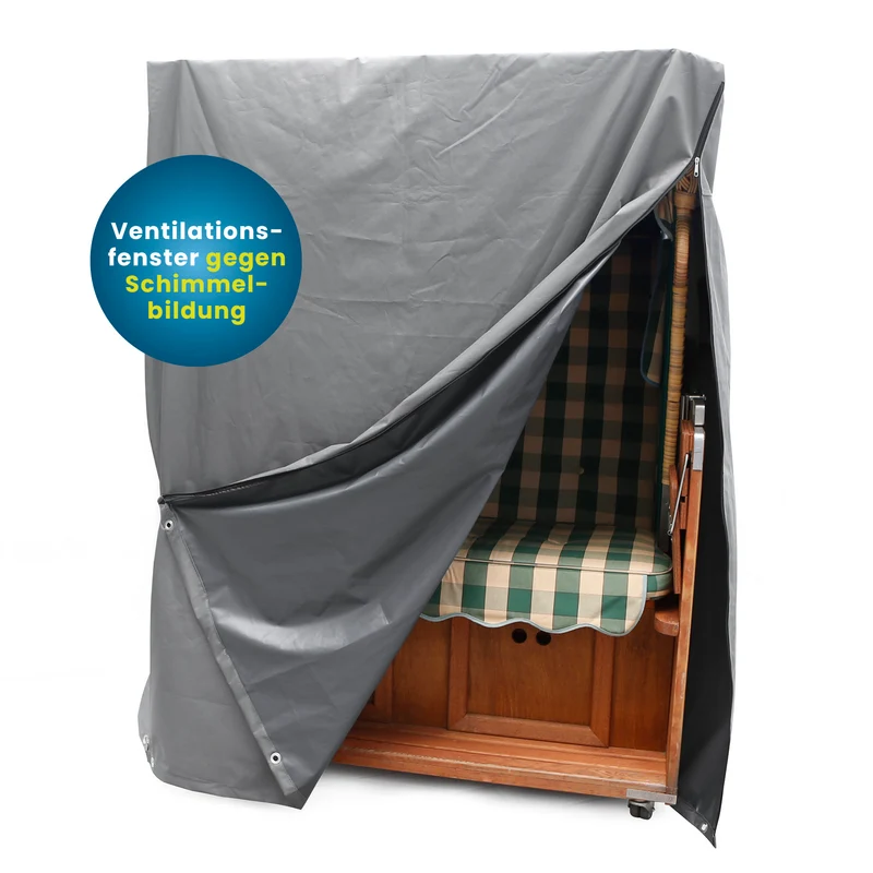 Strandkorb Schutzhülle L/XL - 140 x 100 x 165/140 cm - grau