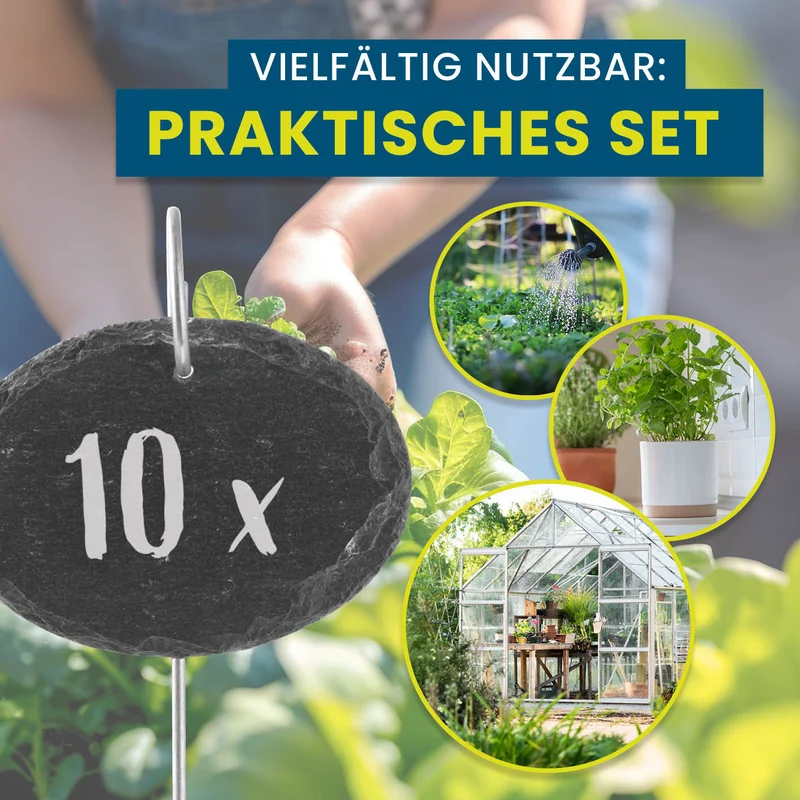 Pflanzschilder-Set inkl. Erdspieße - oval