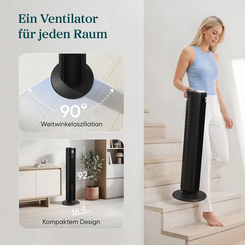 LEVOIT Classic36AC Turmventilator Schwarz
