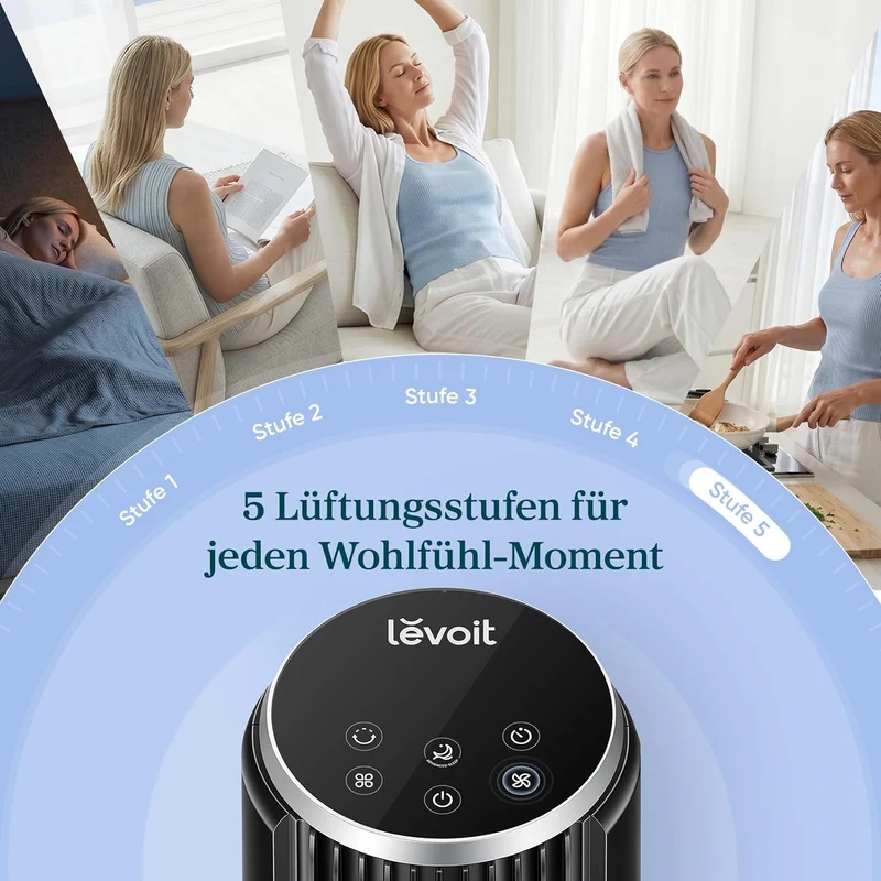 LEVOIT Classic36AC Turmventilator Schwarz