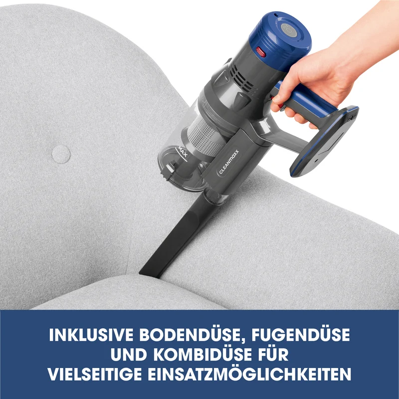 Kabelloser Hand- und Bodenstaubsauger mit Zyklontechnologie - anthrazit/blau