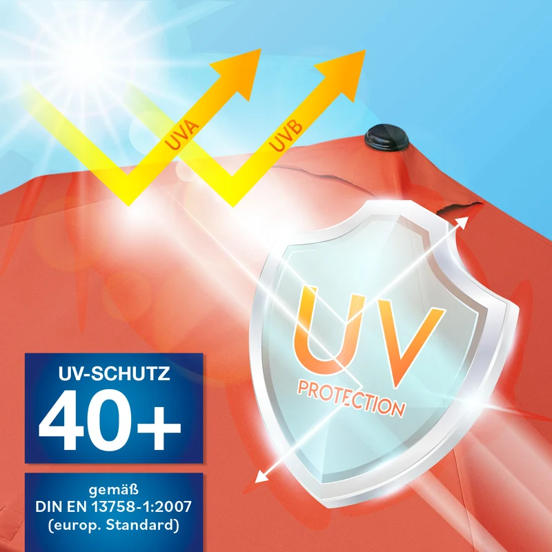 EASYmaxx Sonnenschirm - rechteckig, terrakottafarben