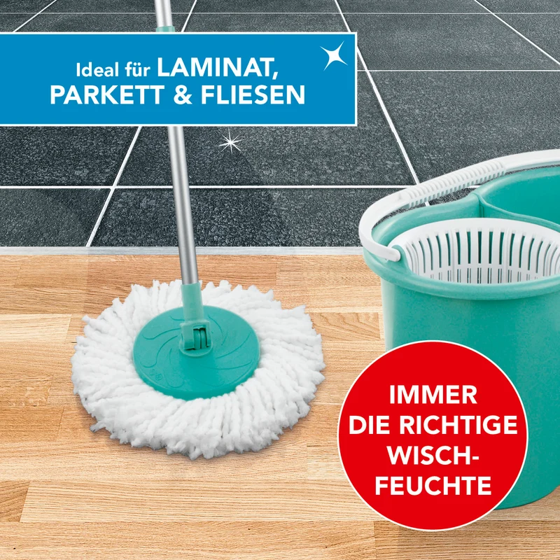 Power-Wischmopp - Zwei-Kammer-Filtersystem - türkis