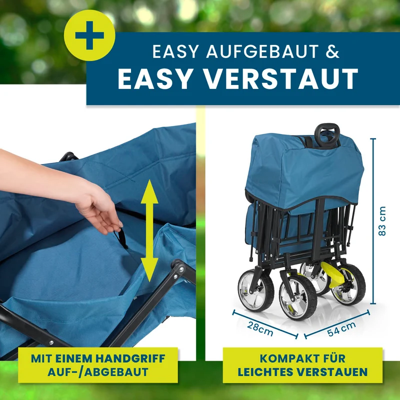 Faltbarer Bollerwagen - Blau