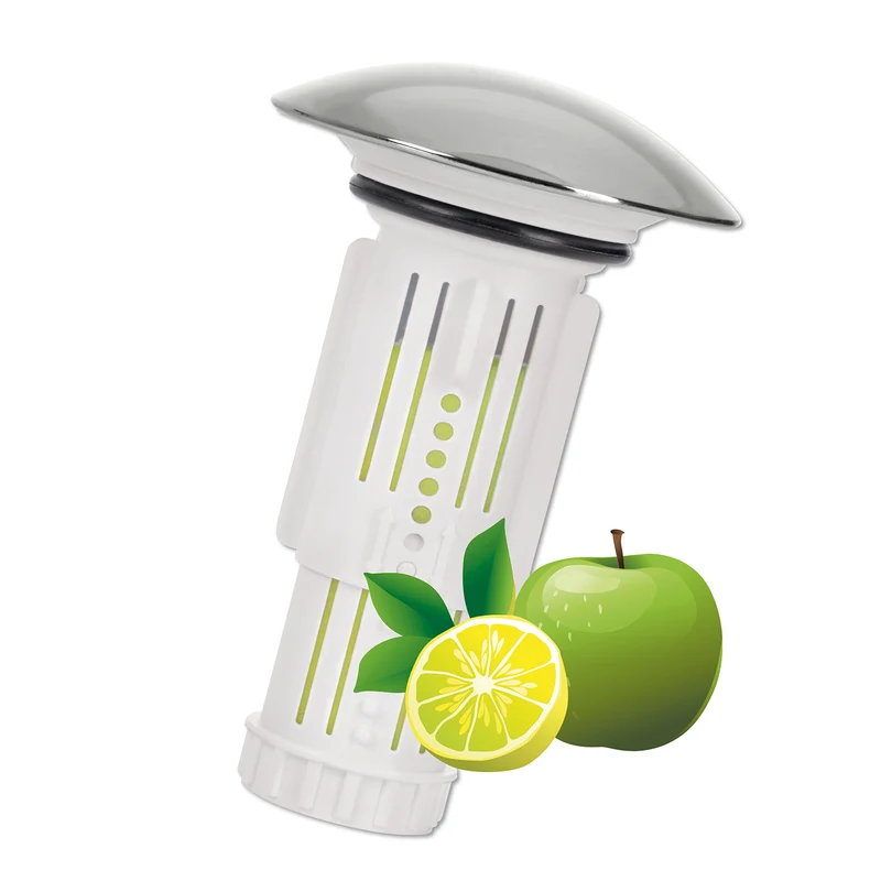 Abfluss-Fee Waschbecken - 1x Verschlussstopfen & 5x Duftstein Zitrone/Apfel