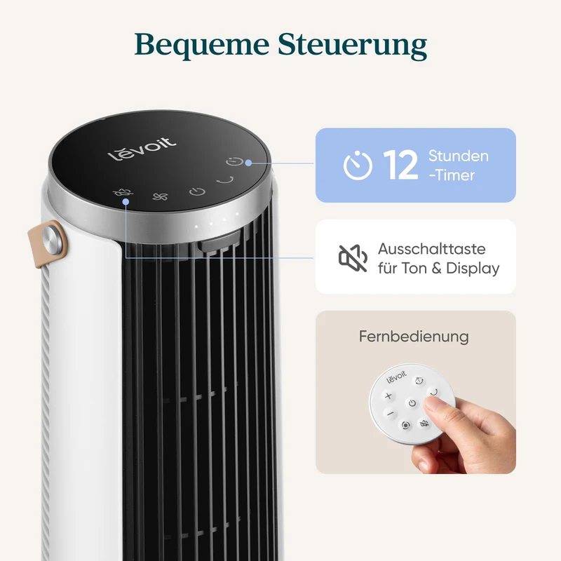 Levoit Windi Mini – Kompakter Tischventilator in Weiß