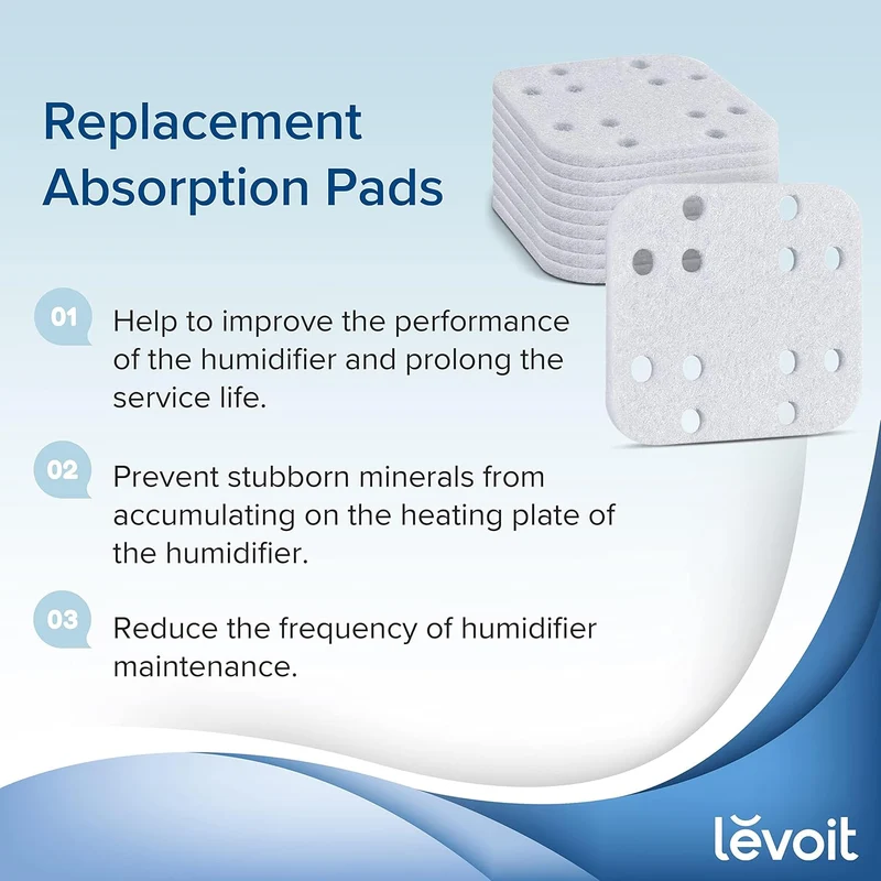 Levoit 10er-Pack Entkalkungspads für die Luftbefeuchter OasisMist 450S und LV 600S