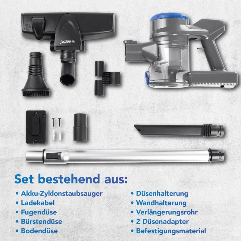 Akku-Hand- & Bodenstaubsauger - anthrazit/blau
